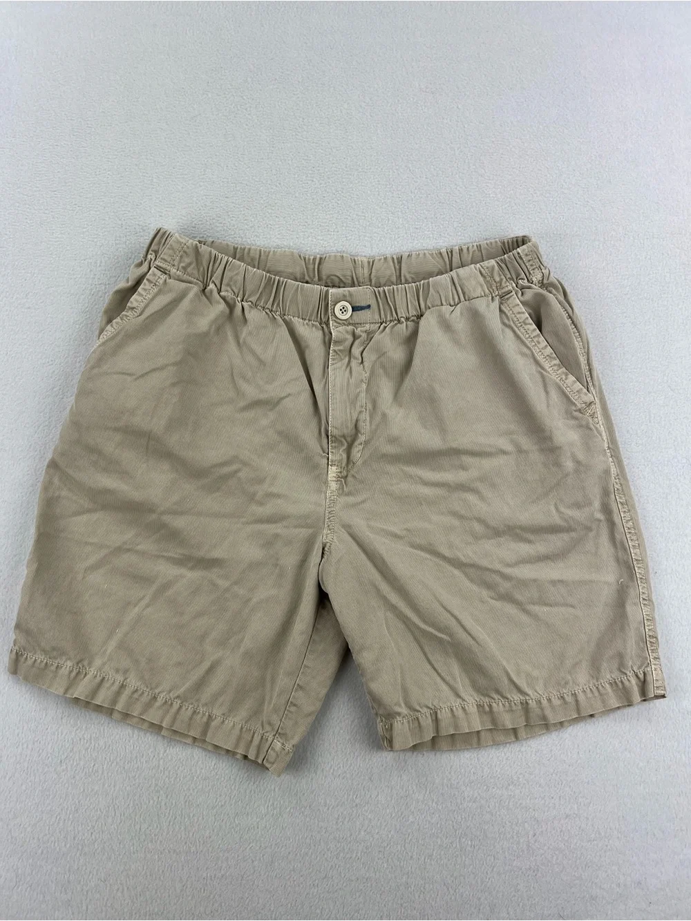 Tommy Bahama RELAX Beige Stretch Chino Shorts Elastic Waist Mens Size L